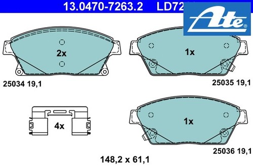 Front brake pads - front,