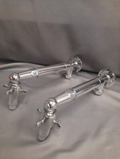 WALL MOUNTED CHROME RETRO  KITCHEN SUPA TAPS, IDEAL BELFAST SINK 23 CM REACH