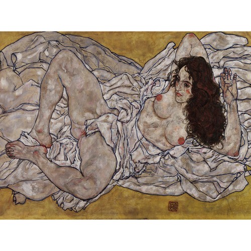 Egon schiele reclining - egon,