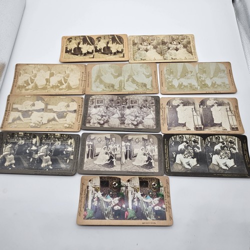 Vtg lot stereoview cards - lot, 12