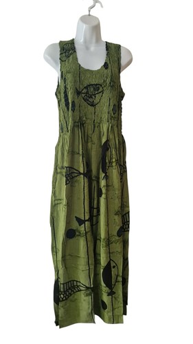 Khaki plus size - lagenlook, maxi