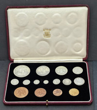 1937 George VI Coronation Specimen Coin Set 15 Coins