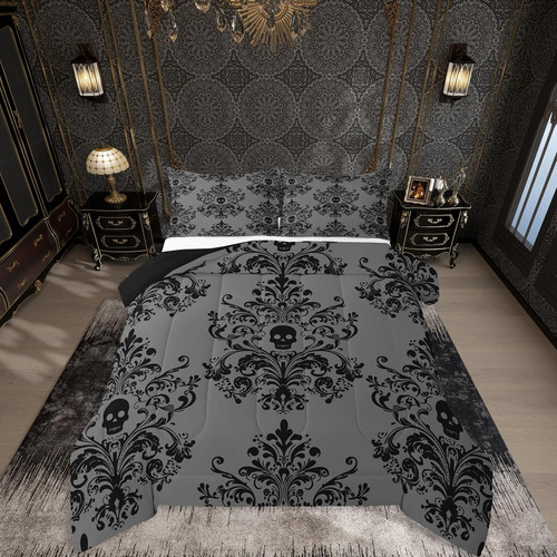 Gothic damask bedding - damask,