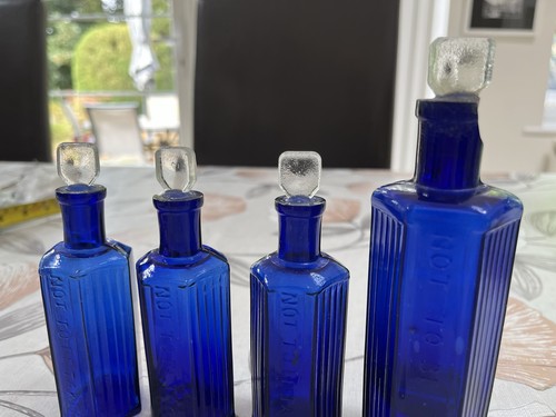 Cobalt blue glass poison - blue,