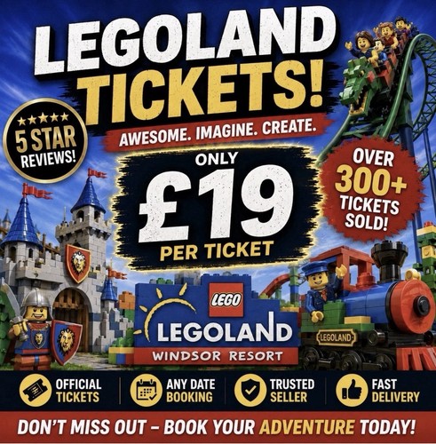 Legoland september tickets - september, 50%