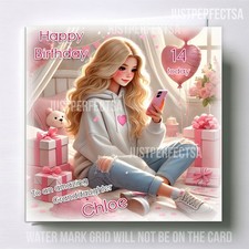 Stunning 11th 12th 13th 14th 15 Birthday Card Girls Granddaughter Daughter pink