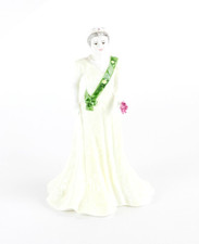 COALPORT - HM QUEEN ELIZABETH THE QUEEN MOTHER IN LIME GREEN DRESS FIGURE