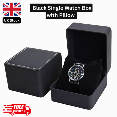 Black single watch gift box - single, pu