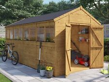 Wooden Shed 16 x 8ft Apex Roof