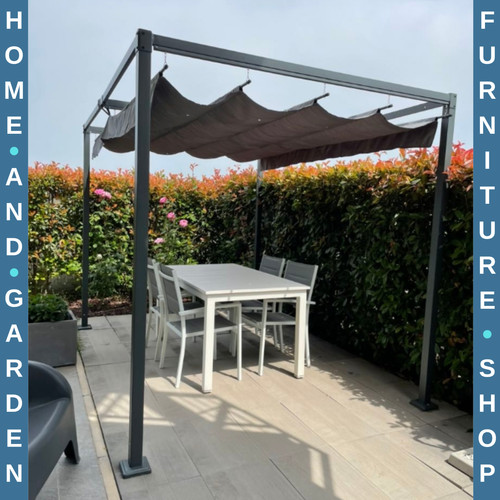 Metal pergola retractable - metal,
