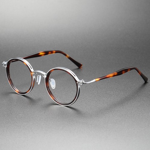 Retro round titanium metal - titanium,