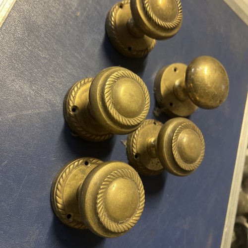 Antique brass door knobs - brass,