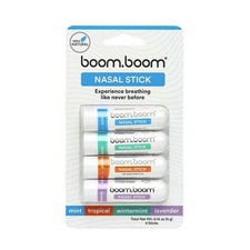 BoomBoom Nasal Stick Variety （4pack）Mixed Enhances Breathing Focus Inhaler
