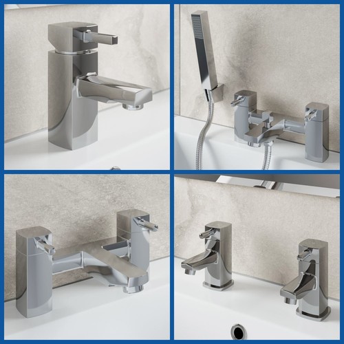 Modern chrome square bathroom - chrome,