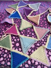 Hand crafted crochet bunting