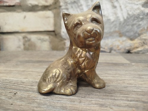 Scottie dog terrier brass - /,