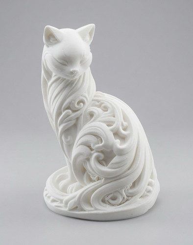 White cat ornament - white, ornament/figurine