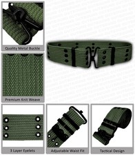 Army Belt Military Combat Tactical Pistol Pouch Webbing Holster Field Gear Olive