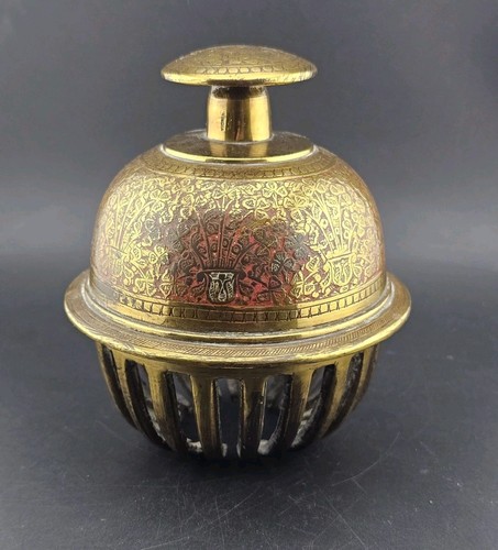 Vintage etched brass indian - etched,