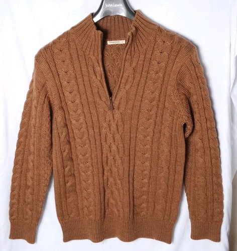 Woolovers chunky brown jumper - brown,