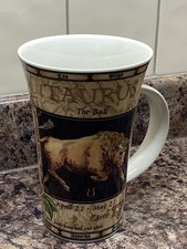 DUNOON ZODIAC TAURUS MUG MADE IN SCOTLAND.DESIGNER JACK DODD. BRAND NEW.