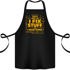 I Fix Stuff Funny Carpenter DIY Tradesman Cotton Apron 100% Organic