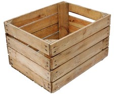 Large Rustic Wooden Slatted Fruit Apple Storage Welly Wine Crate Vintage Box