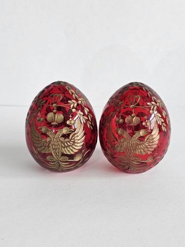 Pair vintage ruby - pair,