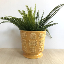 Large Yellow Ceramic Planter