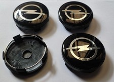 4x Opel Alloy Wheel Hub Centre Cap Set of 4 Center Caps 60mm Black Silver