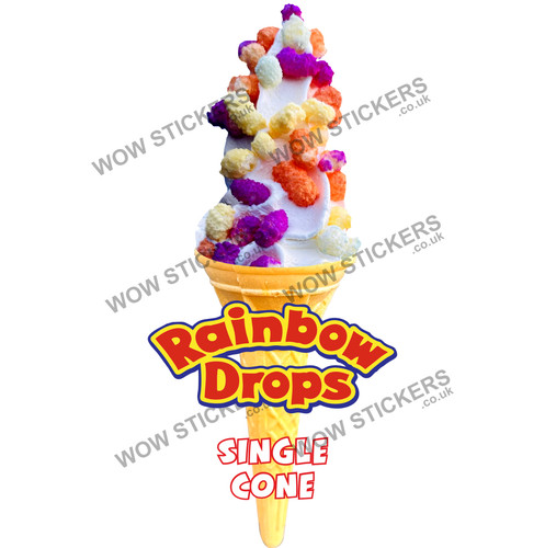 Ice cream van - sticker, rainbow