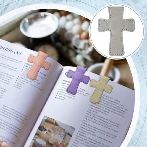 Leather page markers cross - leather,