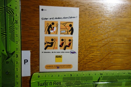 Old sticker adac car safety - old,