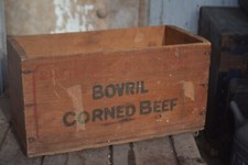 Vintage Wooden Bovril Corned