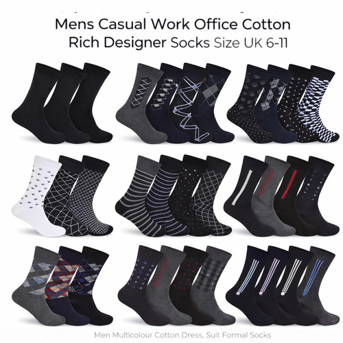 Pairs mens socks casual - 6-12,