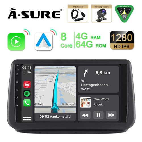 64gb dab head unit for - 4+64gb,