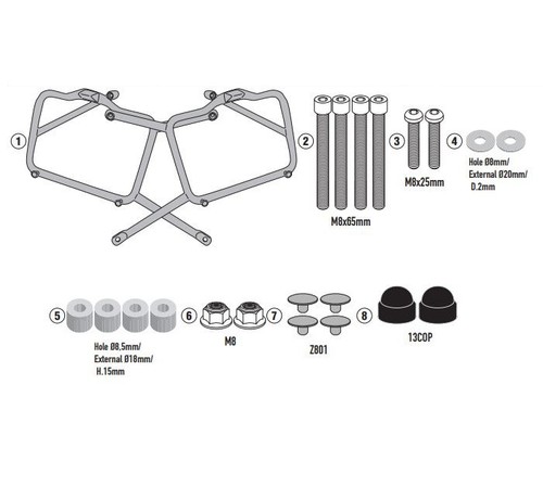 Givi pl9058 luggage rack kit - pl9058,