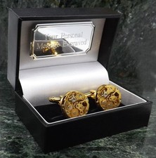 Gold Cufflinks Personalised