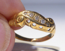 18ct gold diamond ring stone - 18ct, 5