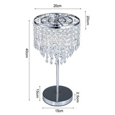 Crystal Table Lamp Chrome
