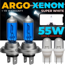 H7 55W Xenon Bulbs Super White