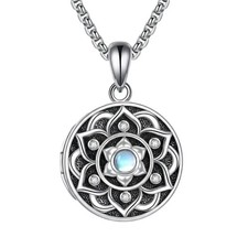 Moonstone Lotus Locket