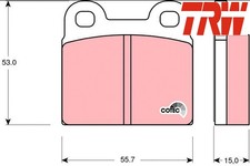 FRONT / REAR BRAKE PADS SET GDB102 TRW I