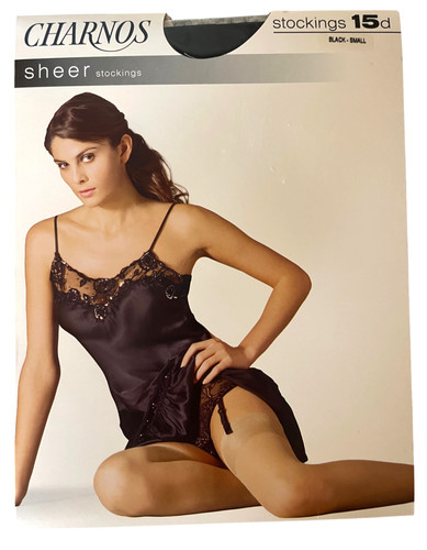 Charnos black stockings small - charnos,