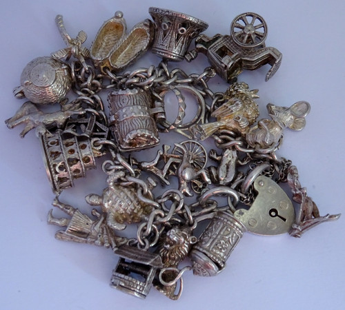 Vintage heavy solid - , silver