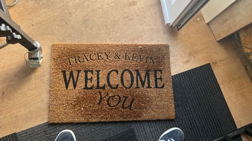 Personalised genuine door mat - genuine,