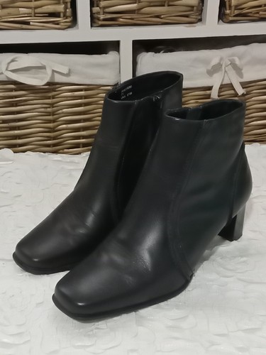 Ladies black ankle boots size - black,