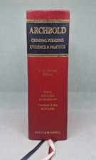 Archbold Criminal Pleading Evidence & Practice - 42nd Edition: Hardback