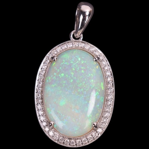 18ct white gold 03ct opal - 18ct,