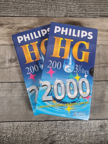 Phillips 200 mins blank vhs - hg,
